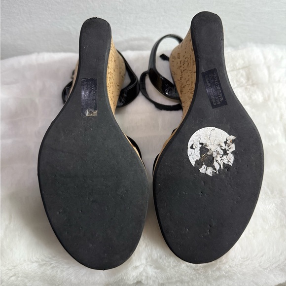 BROWNS Black Patent Strappy Wedges 🖤 - Picture 7 of 9